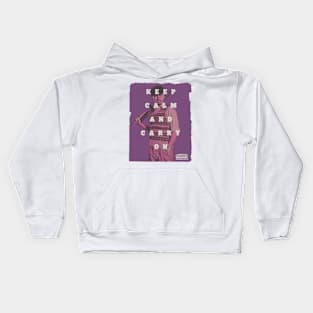 keep calm and carry on purple henry golding Kids Hoodie